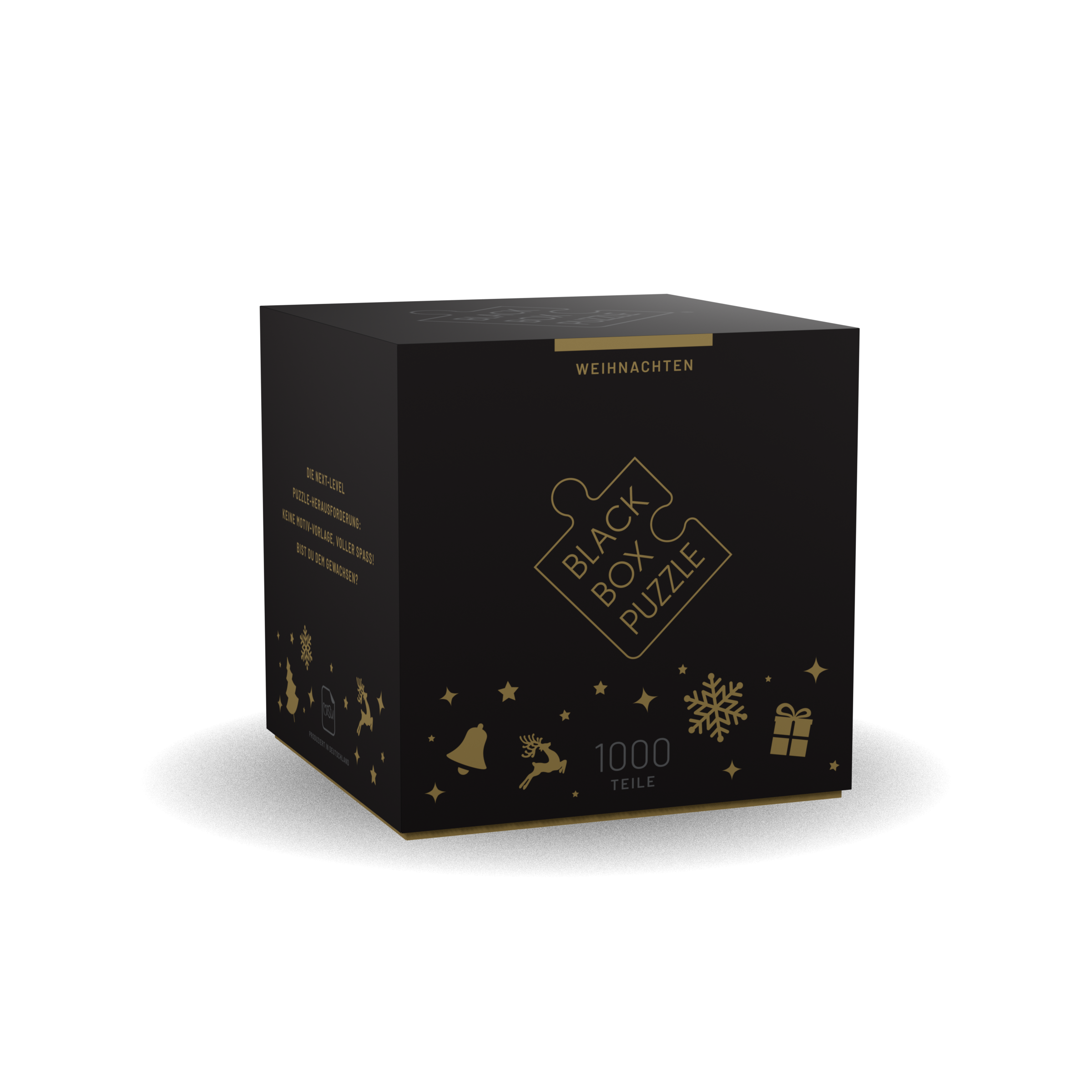 Produktvisualisierung der geplanten Weihnachtsbox 2026, mit deutscher Vorderseite